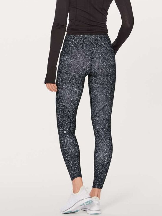 Lululemon Lead The Pack Tight Luxtreme 28" In Luminesce Splatter White Black - Picture 4 of 9